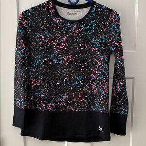Under Armour Black Shirt with Pink and Blue Speckles